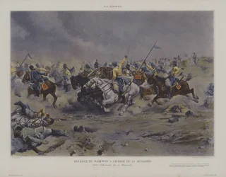 Charge van de 12e Huzaren bij de Slag van Marengo