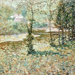 Plattelandsscène, Winter, 1910