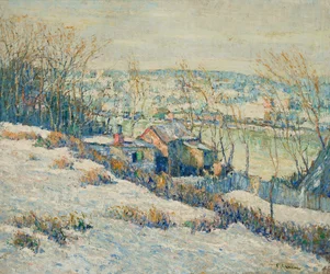Upper Harlem River-Winter, c.1915 (olieverf op doek)