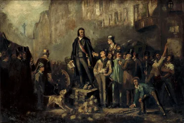 Alphonse Baudin (1811-51) op de barricade van Faubourg Saint-Antoine 3 december