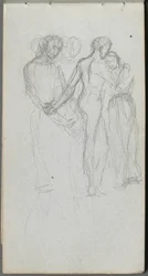 Schetsboek, pagina 10: Omhelzende Figuren