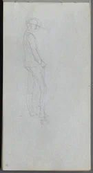 Schetsboek, pagina 11: Figuur in profiel