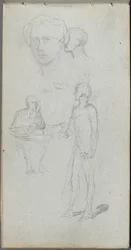 Schetsboek, pagina 12: Meerdere figuren