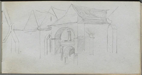 Schetsboek, pagina 22: Architecturale Studie