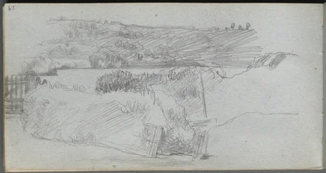 Schetsboek, pagina 29: Landschapsstudie