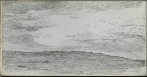 Schetsboek, pagina 34: Landschapsstudie