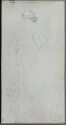 Schetsboek, pagina 35: Studie van een Hoofd