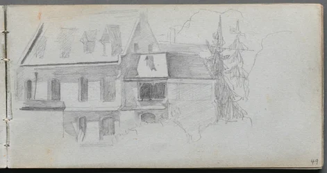 Schetsboek, pagina 49: Architecturale studie