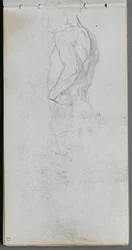 Schetsboek, pagina 51: Figuurstudie