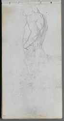 Schetsboek, pagina 51: Figurenstudie