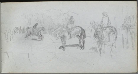 Schetsboek, pagina 52: Figurenstudie