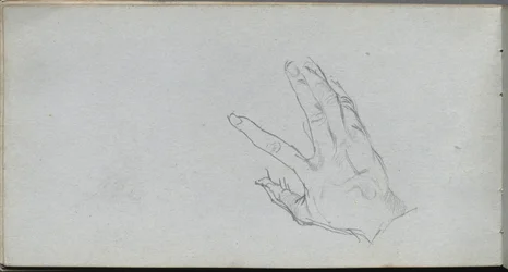 Schetsboek, pagina 68: Studie van een hand