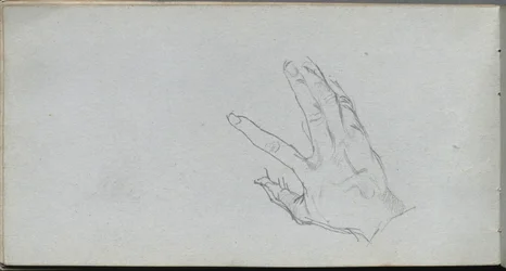 Schetsboek, pagina 68: Studie van een hand