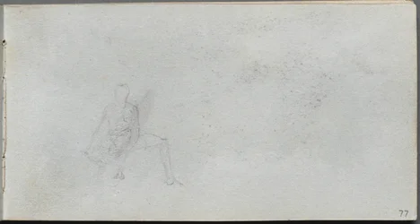 Schetsboek, pagina 77: Figuurstudie