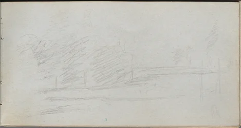 Schetsboek, pagina 78: Landschapsstudie