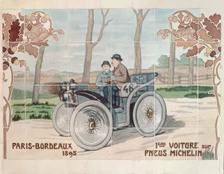 Edouard en Andre Michelin rijden in L