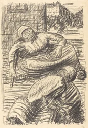 Straat in Warschau, gepubliceerd 1915