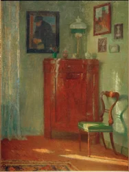Interieur met hoekkast