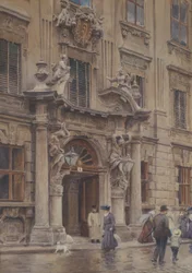 Het portaal van het Palais Kinsky