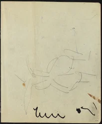 Dansers en artiesten Pagina uit een schetsboek