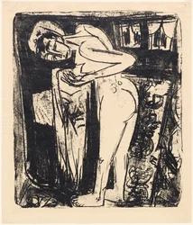 Staande naakt in een kamer, 1921