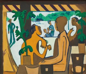 Bruine figuren in een café, 1928-1929