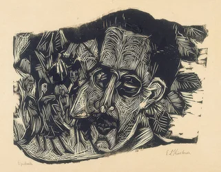 Hoofd Dr. Ludwig Binswanger en klein meisje. 1917/18