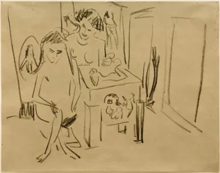 Zonder Titel (Dodo en Fränzi in het Atelier)