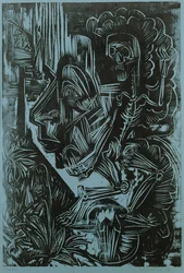 Zelfportret met Dansende Dood, 1917
