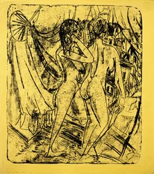 Twee naakten bij het raam, 1915