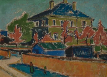 Villa in Dresden, ca. 1910 (olieverf op doek)