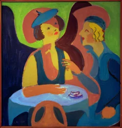 Twee dames in het café