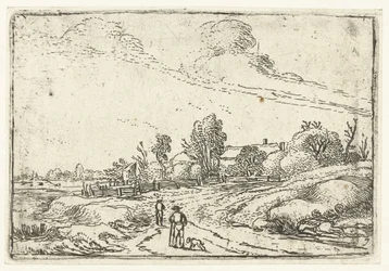 Pad langs een boerderij