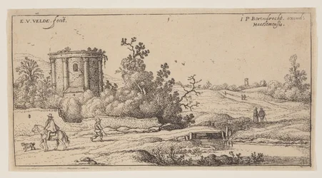 Ruïnes van een Romeinse tempel, uit Landschappen