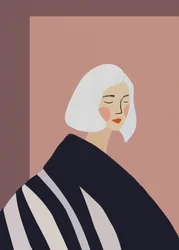 Portret van een rustige vrouw