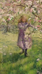 Appelbloesem plukken, 1901