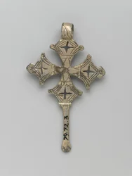 Keerzijde van een hangerkruis, Amhara (zilver)