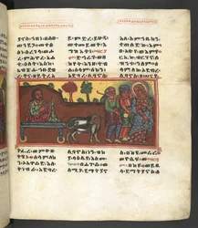 Or. 607 f043r, Scène uit het leven van de Maagd Maria, uit 