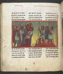 Or. 607 f173v, Scène uit het leven van de Maagd Maria, uit 