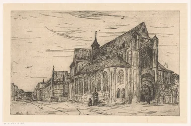 Gezicht op een kerk