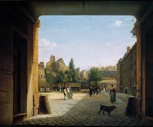 De binnenplaats van het Institut de France, 1825-62