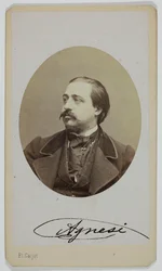 Portret van Luigi Agnesi, 1833-1875, operazanger