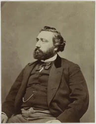 Portret van de Premier van Frankrijk Léon Gambetta 1838-1882
