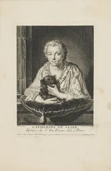 Portret van de actrice Madame Quinault-Dufresne 1705-1767, ca. 1750