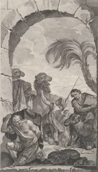 De Kapel van de Enfants-Trouvés in Parijs: La Suite des rois mages: chameliers et porteur, 1756