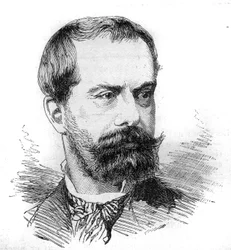 Portret van Paul Deves, Franse advocaat en politicus. Gravure door Bocour in "Le Monde Illustré" nr. 1287 van 26 november