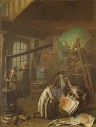 Interieur van een Atelier