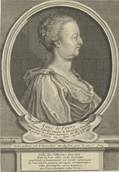 Portret van Anne Dacier née Le Fèvre 1647-1720