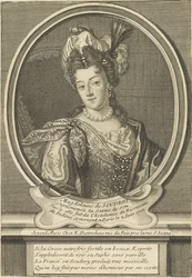 Portret van Madeleine de Scudéry 1607-1701, ca. 1710