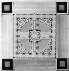 Kaart van het Gemeentepaleis - E.L. Boullée